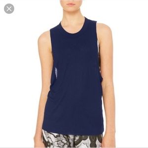 Alo navy blue thermal tank